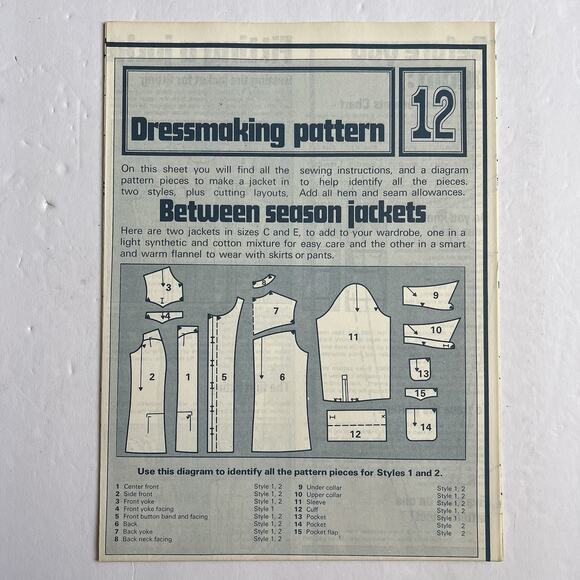 Vintage Designer Sewing Patterns Uncut Lot Of 4 Jeans Dresses Jackets Dungarees - Picture 6 of 9